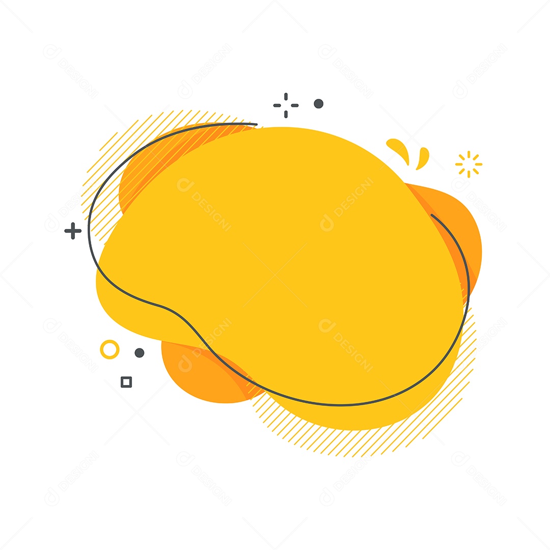 Forma Abstrata Amarelo Vetor EPS