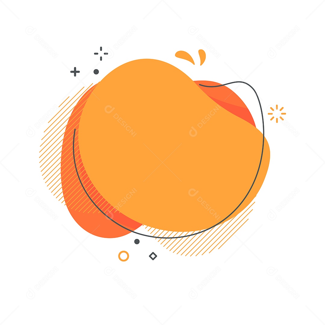 Forma Abstrata Laranjado Vetor EPS