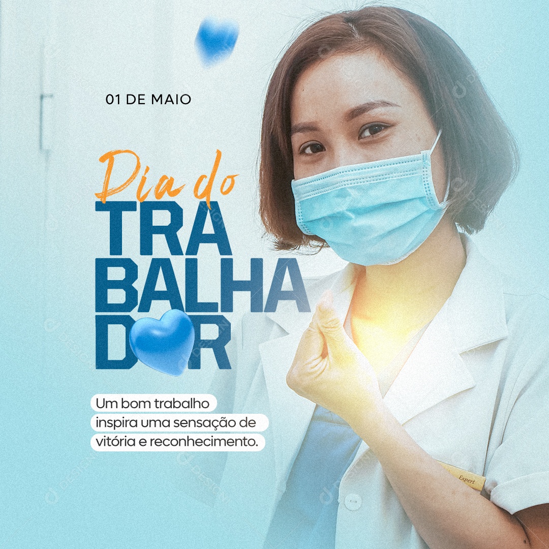 Social Media Dia Do Trabalhador Um Bom Trabalho PSD Editavel