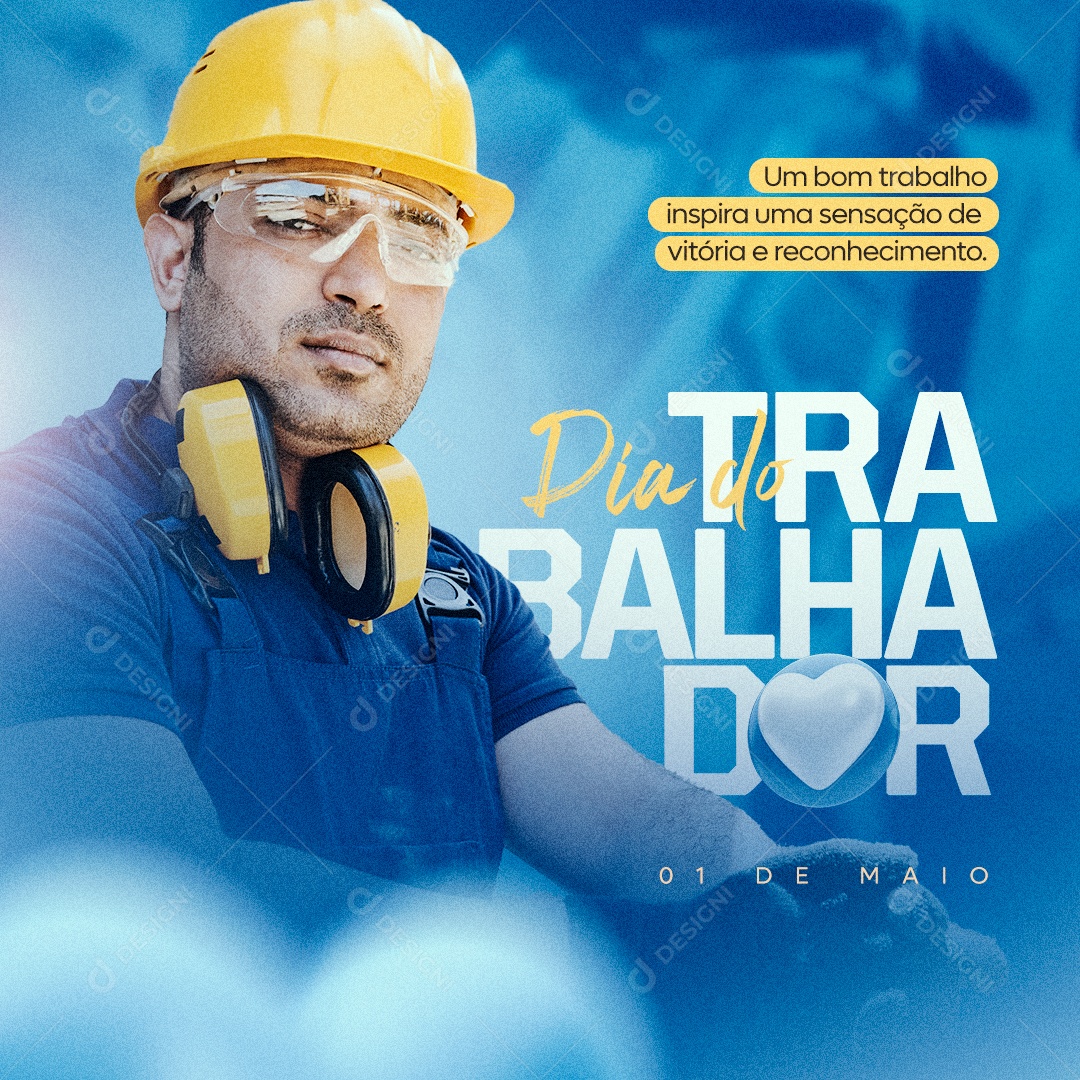 Social Media Dia Do Trabalhador Um Bom Trabalho PSD Editavel