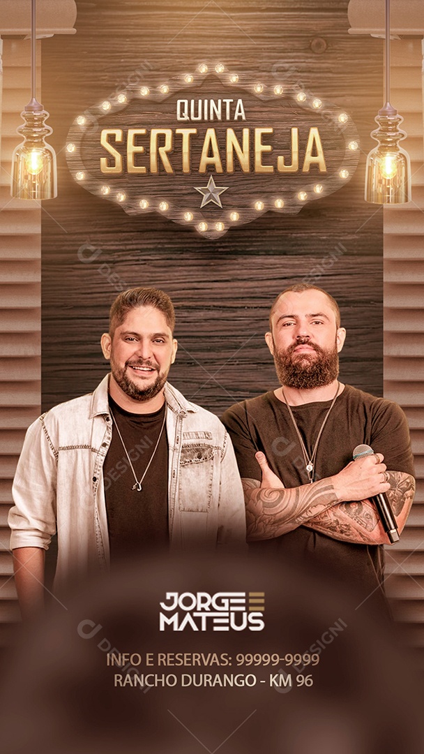 Social Media Story Quinta Sertaneja Jorge E Mateus PSD Editavel