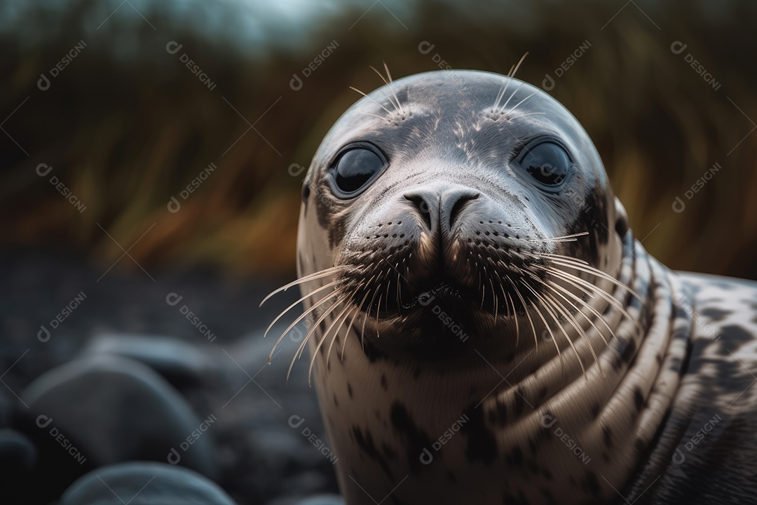 Foca olhando para a câmera