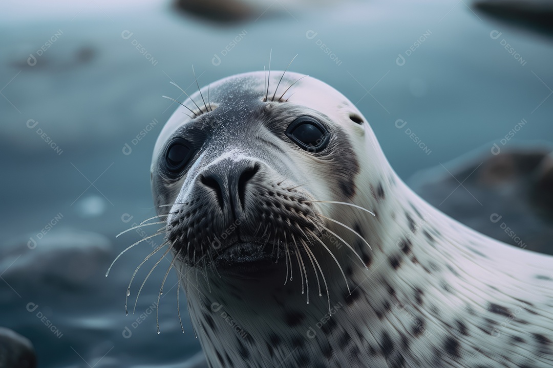 Foca olhando para a câmera