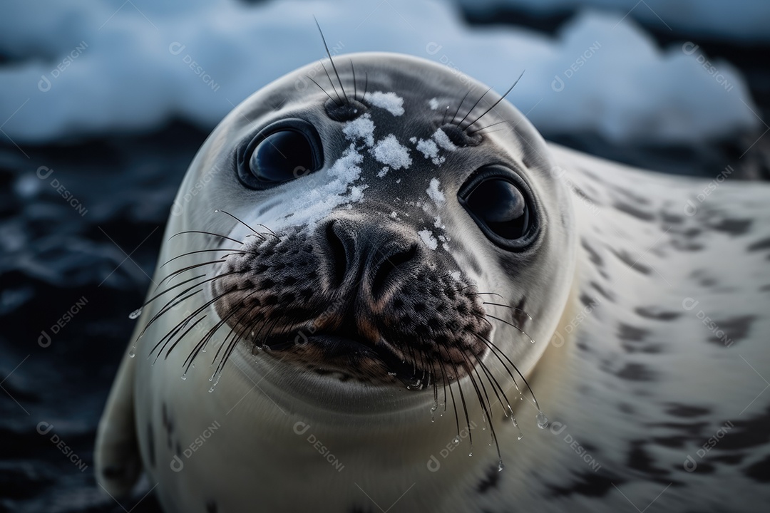Foca olhando para a câmera