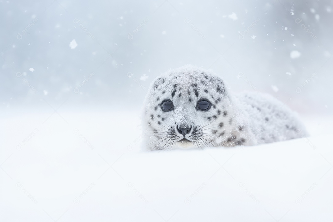 Foca olhando para a câmera