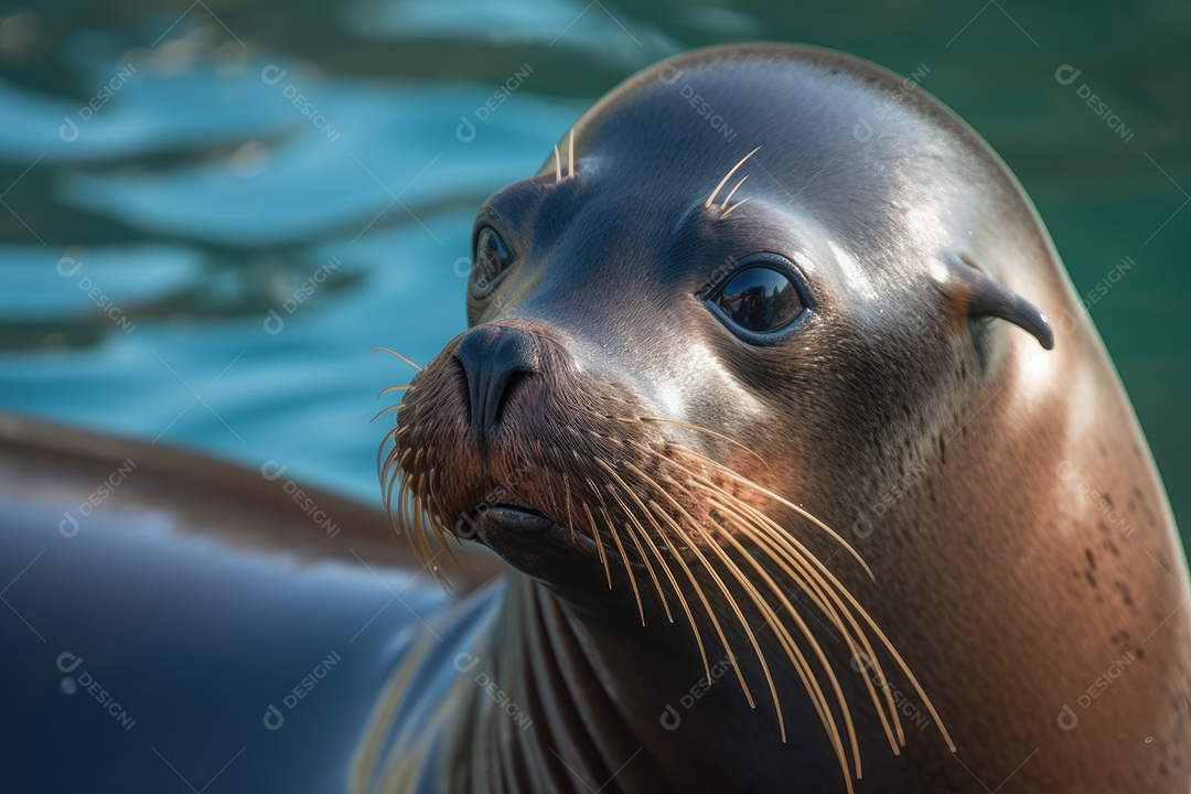 Foca olhando para a câmera