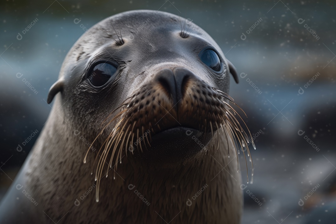 Foca olhando para a câmera