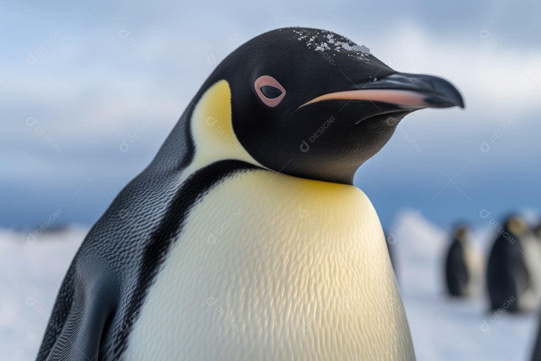 Pinguim olhando para a câmera