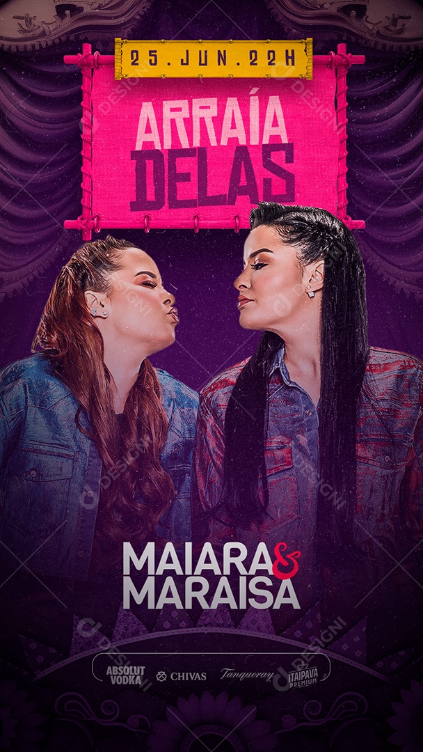 Story Arraiá Delas Flyer Maiara & Maraisa Social Media PSD Editável