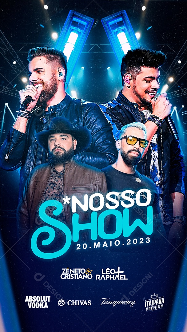 Story Nosso Show Flyer Zé Neto & Cristiano Léo E Raphael Social Media PSD Editável