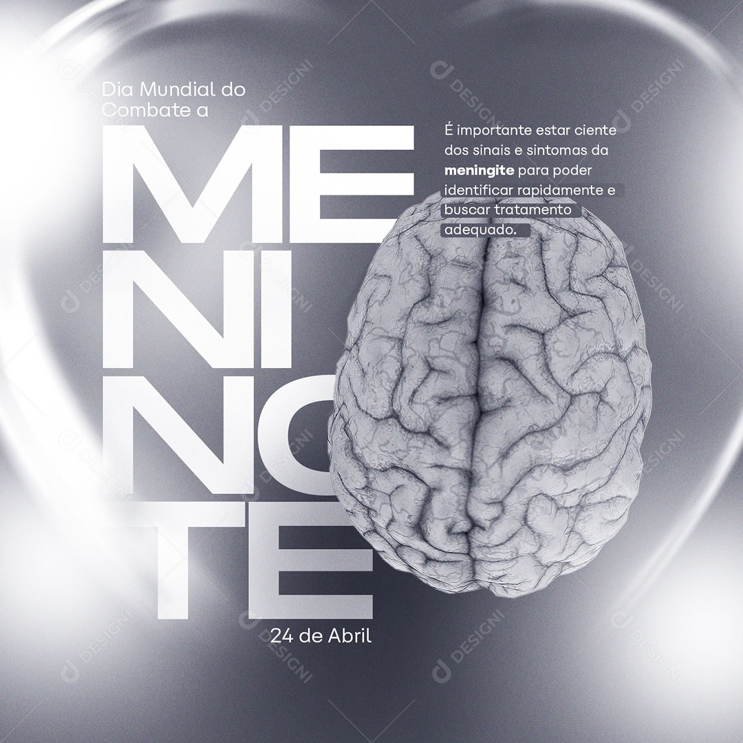 Dia Mundial Da Meningite 24 De Abril Social Media PSD Editável
