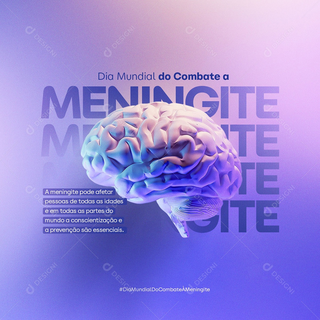 Social Media Dia Mundial Da Meningite 24 De Abril Social Media PSD Editável