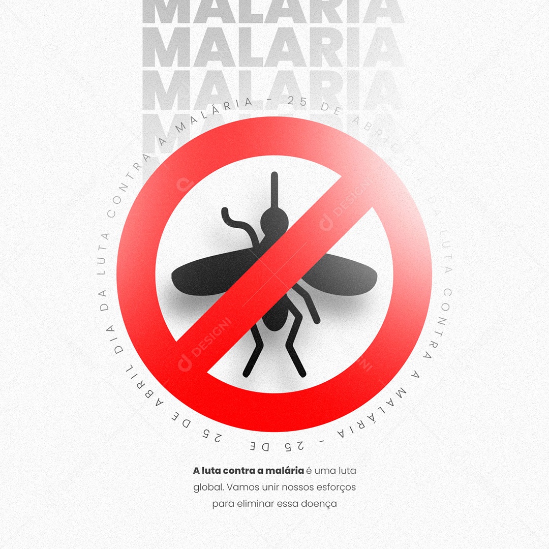 Social Media A Luta Contra A Malária É Uma Luta Global Dia Da Luta Contra A Malária PSD Editável