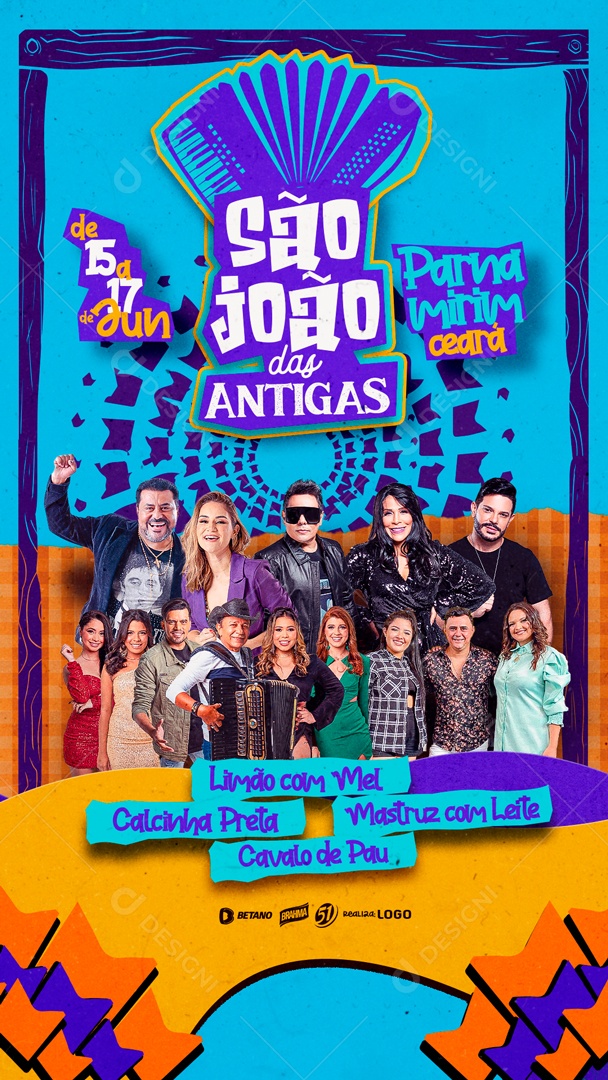 Social Media Story São João Das Antigas Flyer Parnamirim PSD Editavel