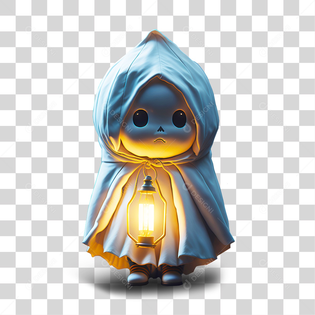 Criança Fantasiada de Fantasma PNG Transparente