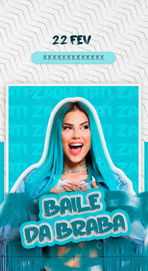 Flyer Baile da Braba Social Media PSD Editável