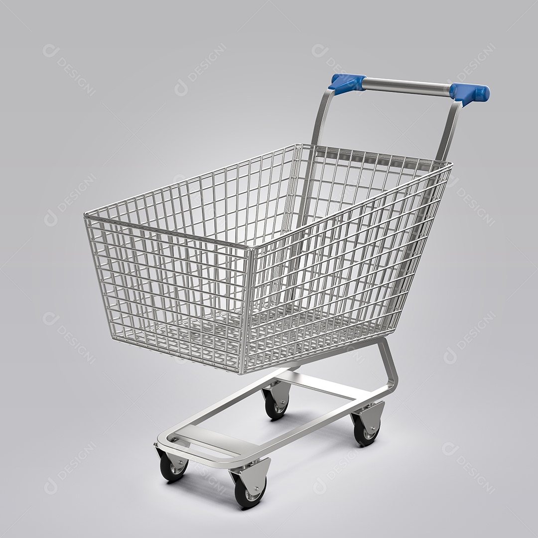 Carrinho de Supermercado Elemento 3D PNG + PSD