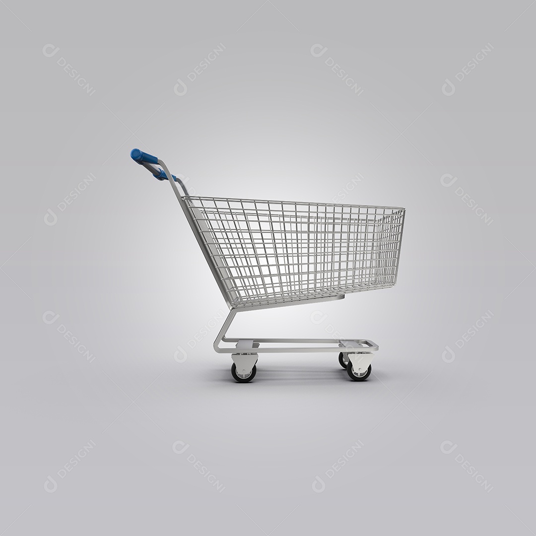 Carrinho de Supermercado Elemento 3D PNG + PSD