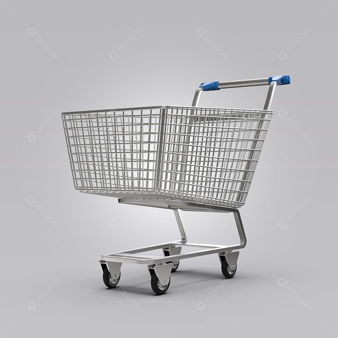 Carrinho de Supermercado Elemento 3D PNG + PSD