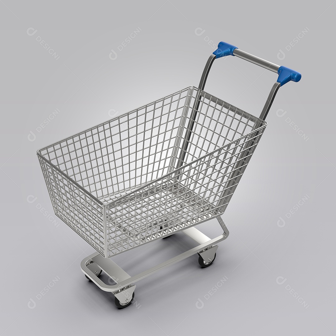 Carrinho de Supermercado Elemento 3D PNG + PSD