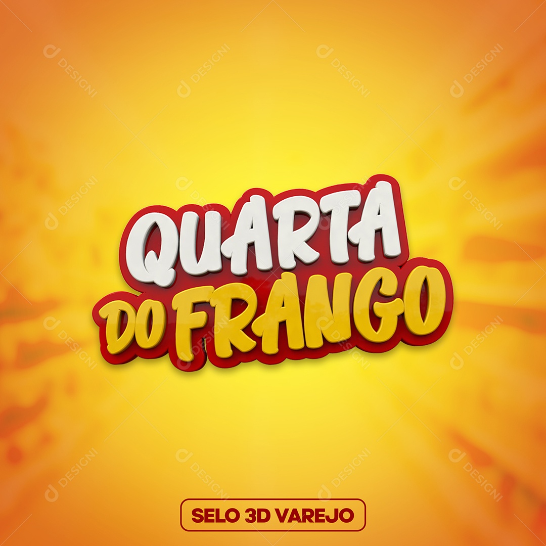 Selo 3D Para Composição Quarta do Frango PSD