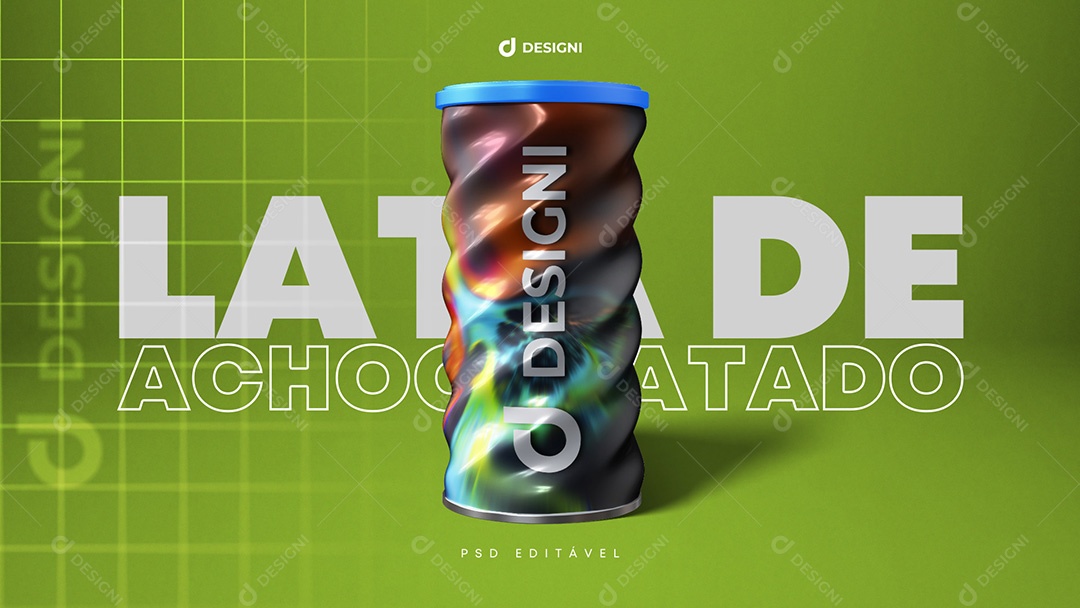 Mockup De Embalagem Achocolatado PSD Editável