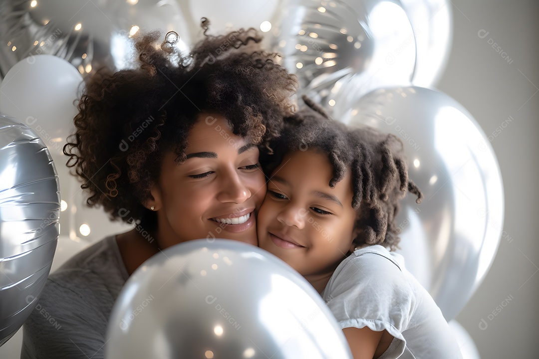 Linda mulher jovem mãe segurando sua filha sobre fundo isolado