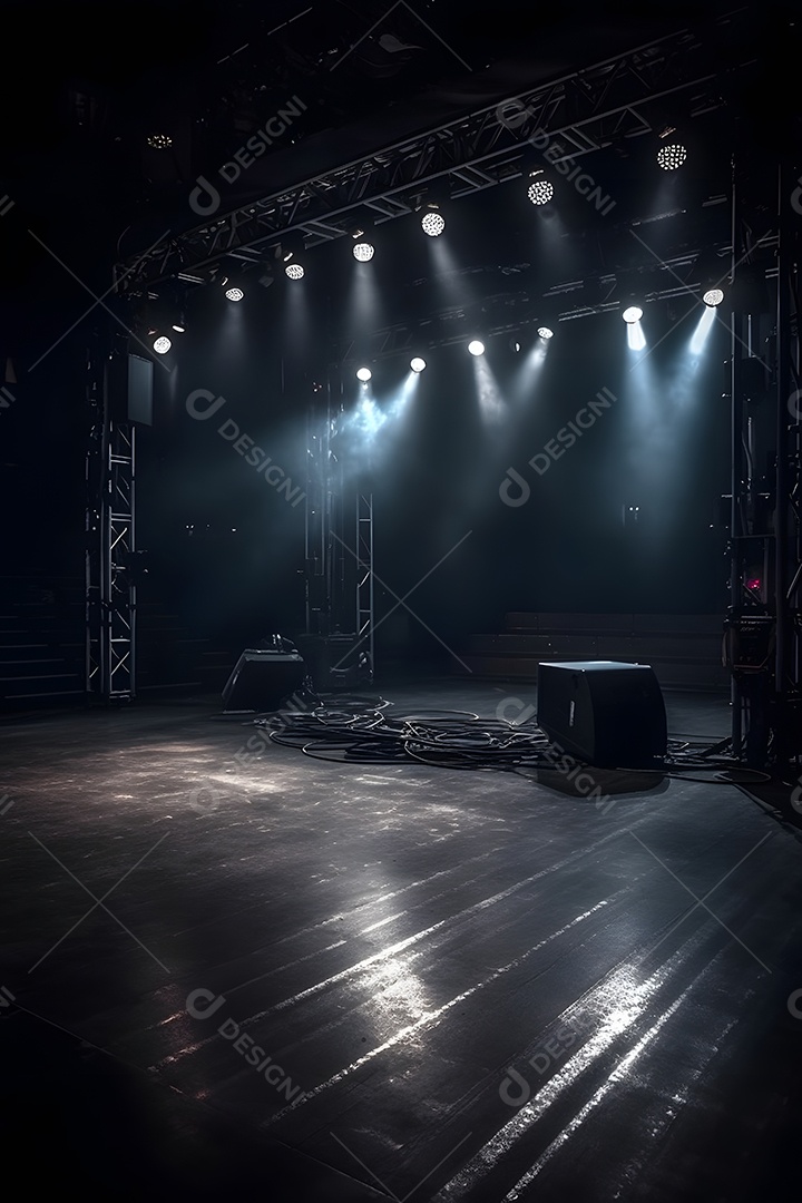 Cenário Futurista Com Iluminação Para Flyers