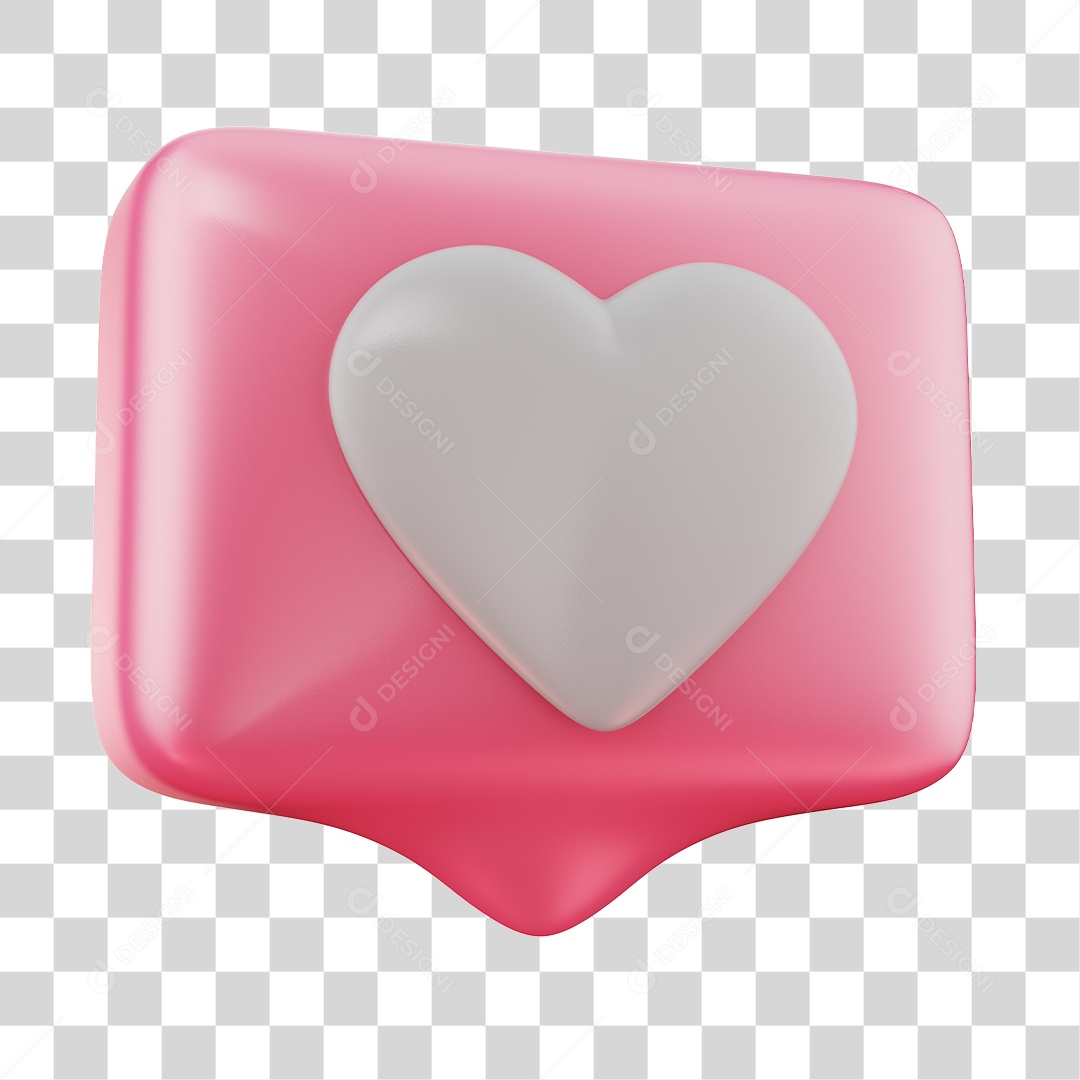 Emoji De Like Rosa Com Coração Branco Elemento 3D Do Dia Das Mães PNG Transparente