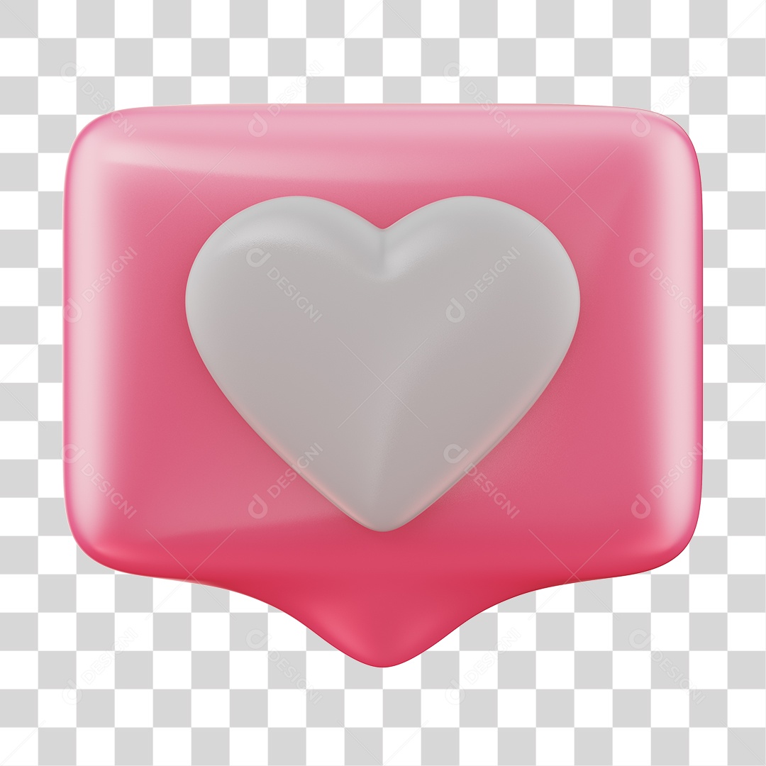 Emoji De Like Rosa Com Coração Branco Elemento 3D Do Dia Das Mães PNG Transparente