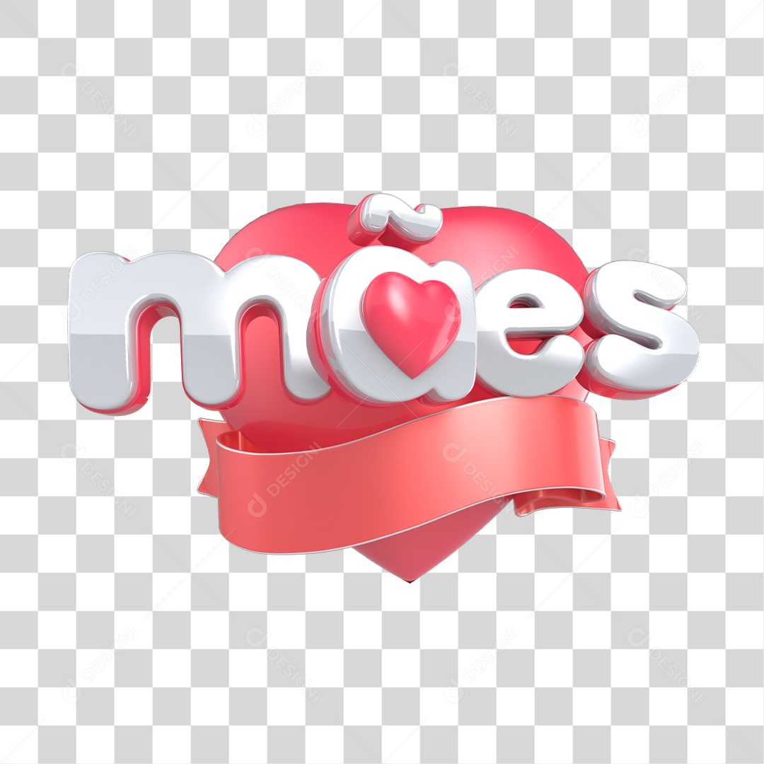 Mães Selo 3D Para Composição PNG Transparente