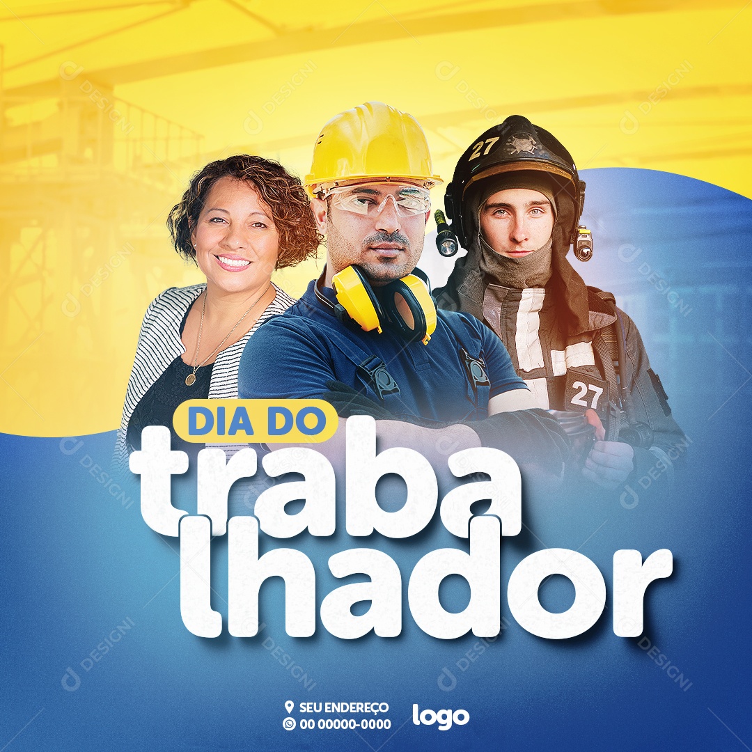 Dia do Trabalhador Social Media PSD Editável