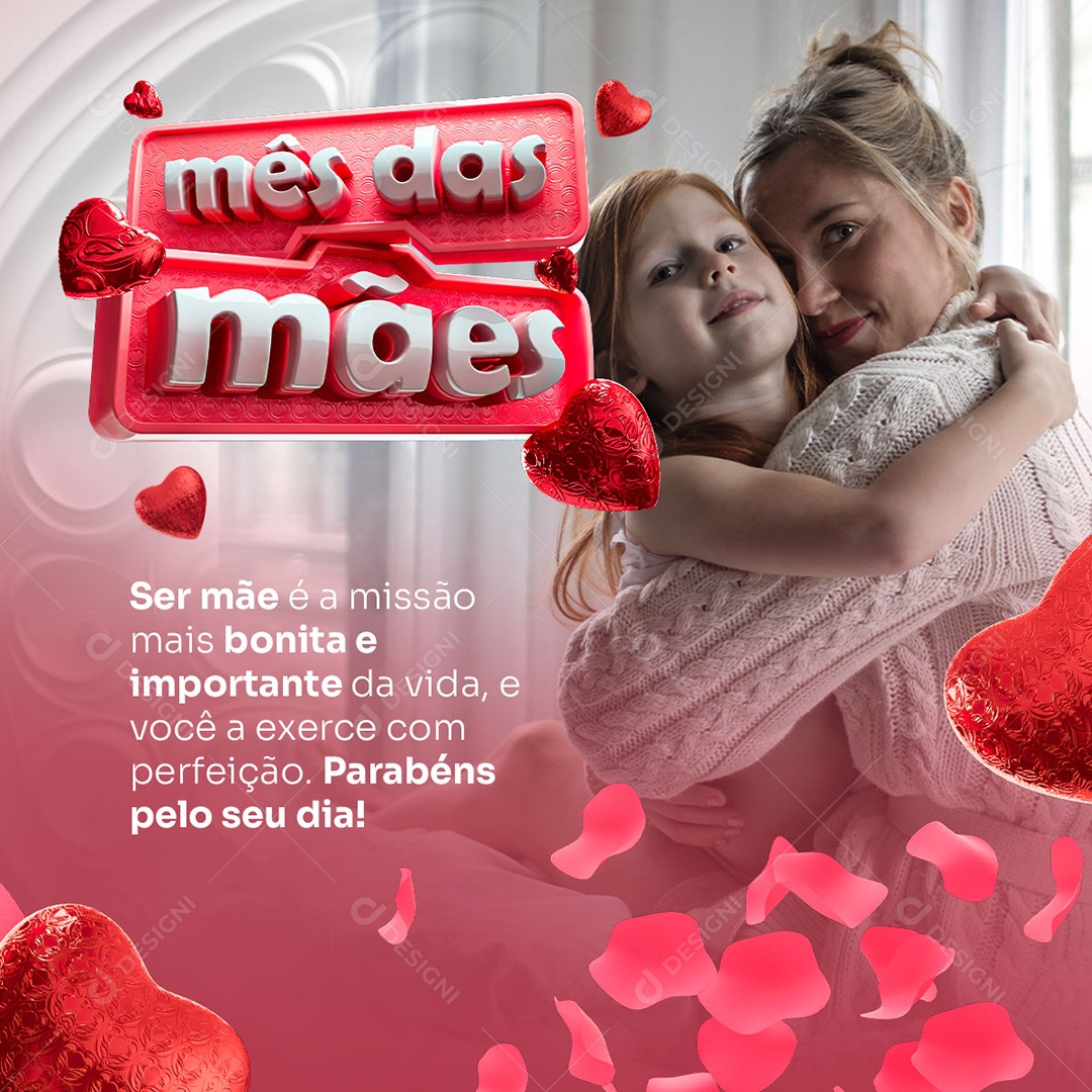 Social Media Mês Das Mães Bonita e Importante PSD Editavel