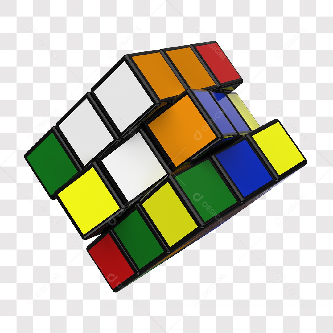 Cubo Do Dia Do Autismo Elemento 3D Para Composição PNG Transparente