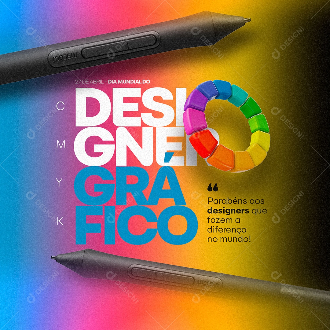Parabéns Dia Mundial Do Designer Gráfico 27 De Abril Social Media PSD Editável
