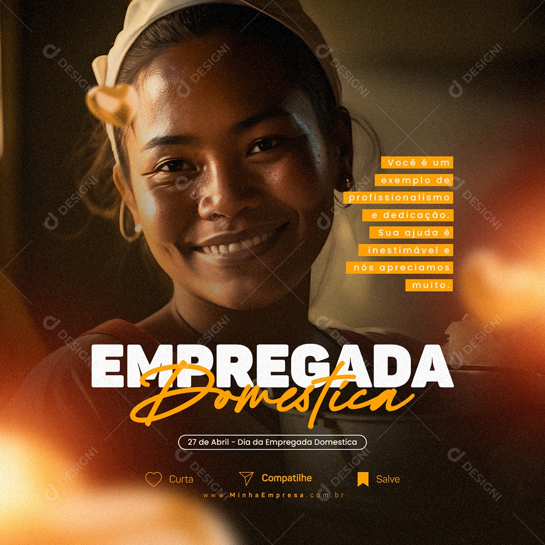 Dia Da Empregada Doméstica 27 De Abril Social Media PSD Editável