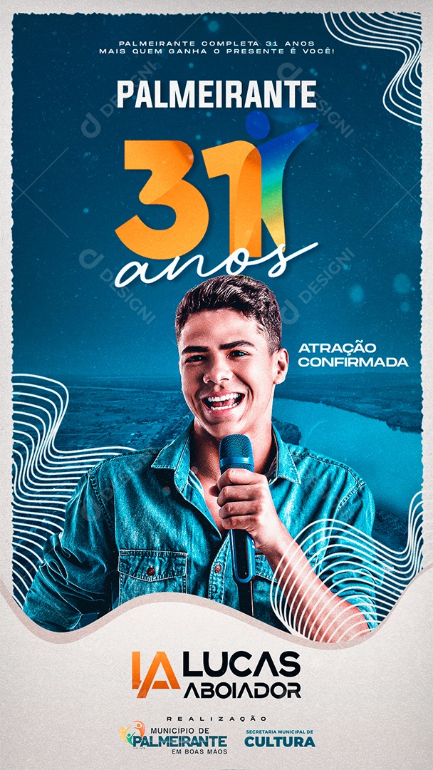 Social Media Flyer Aniversario De Cidade Show PSD EDitavel
