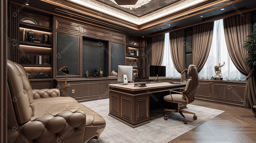 Design de interiores de escritório de luxo.