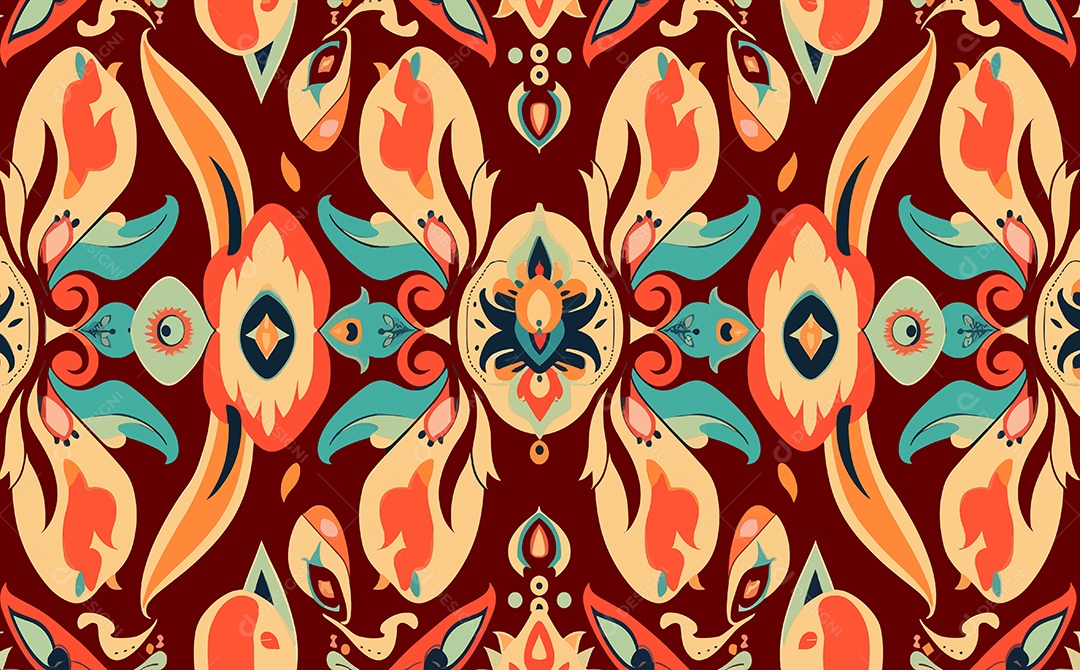 Padrão de Tapete Ilustração Vetor EPS