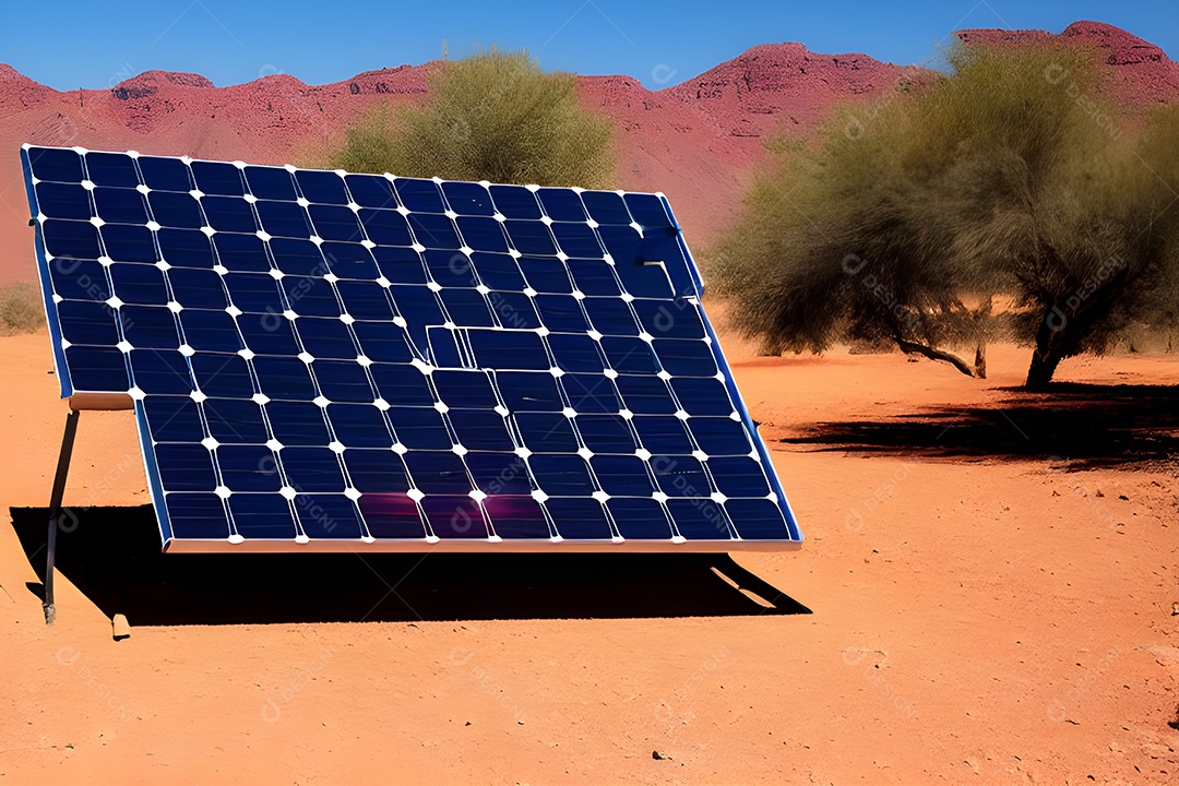 Placa solar de tecnologia, fonte alternativa de eletricidade, conceito de recursos sustentáveis ​​e energia renovável.