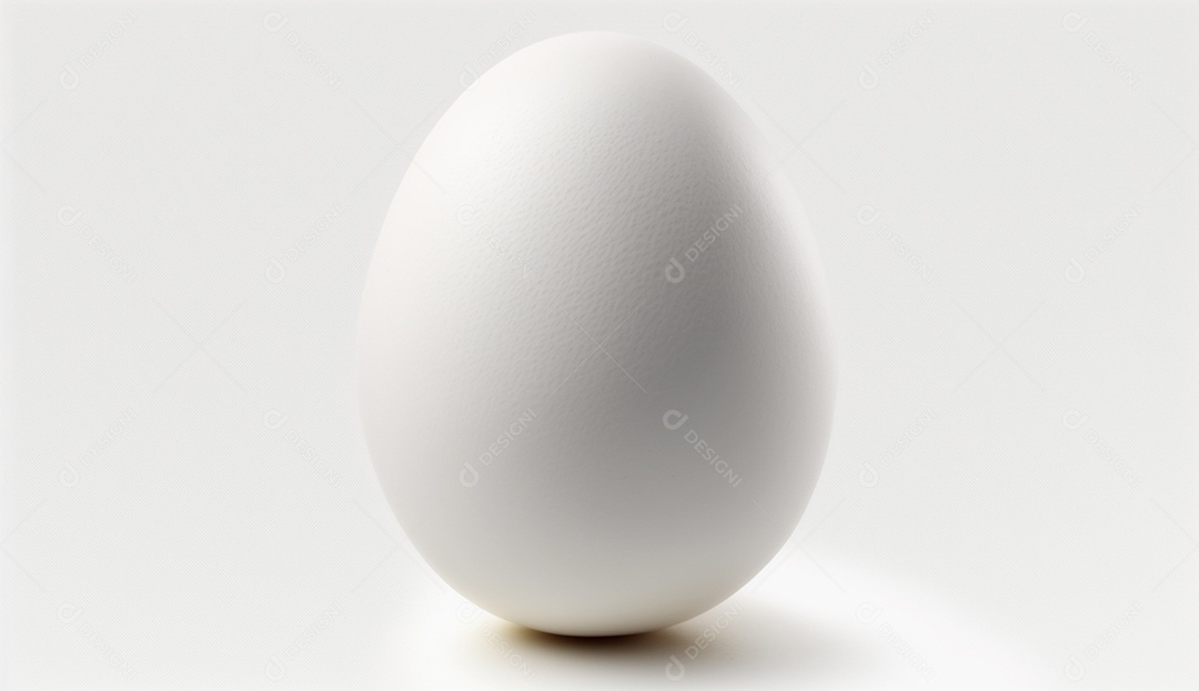 Ovo branco sobre um fundo branco.