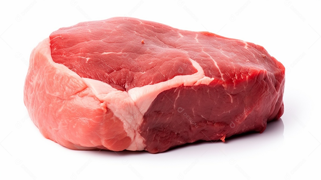 Carne crua isolada em fundo branco