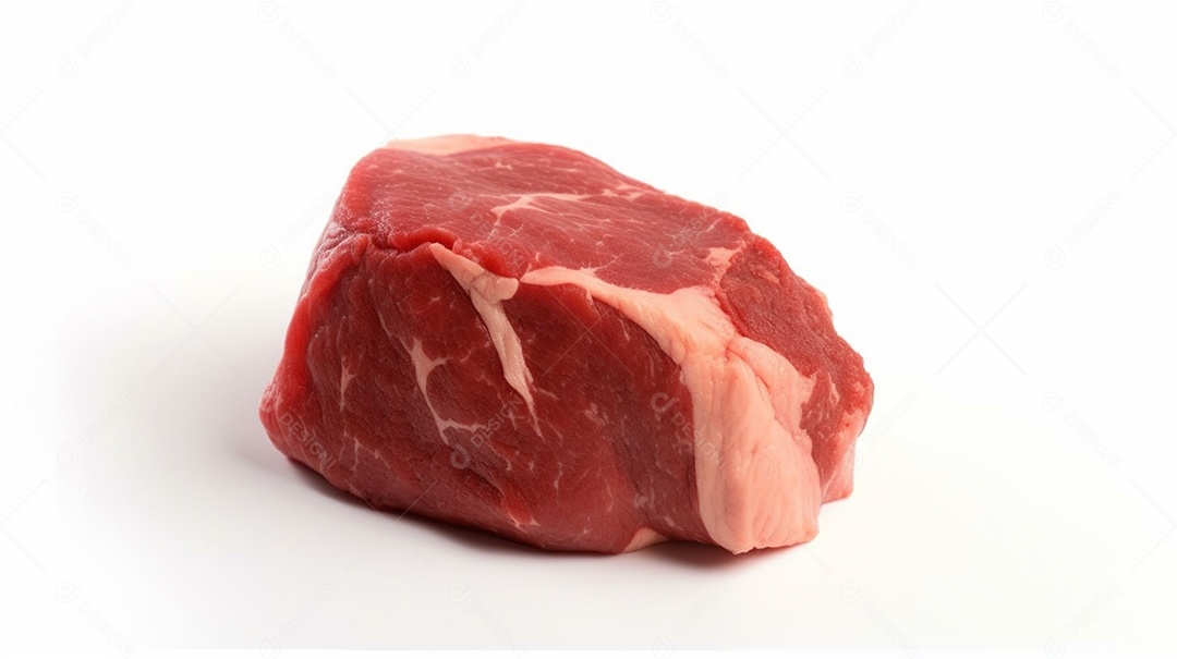 Carne crua isolada em fundo branco