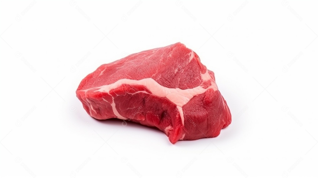 Carne crua isolada em fundo branco