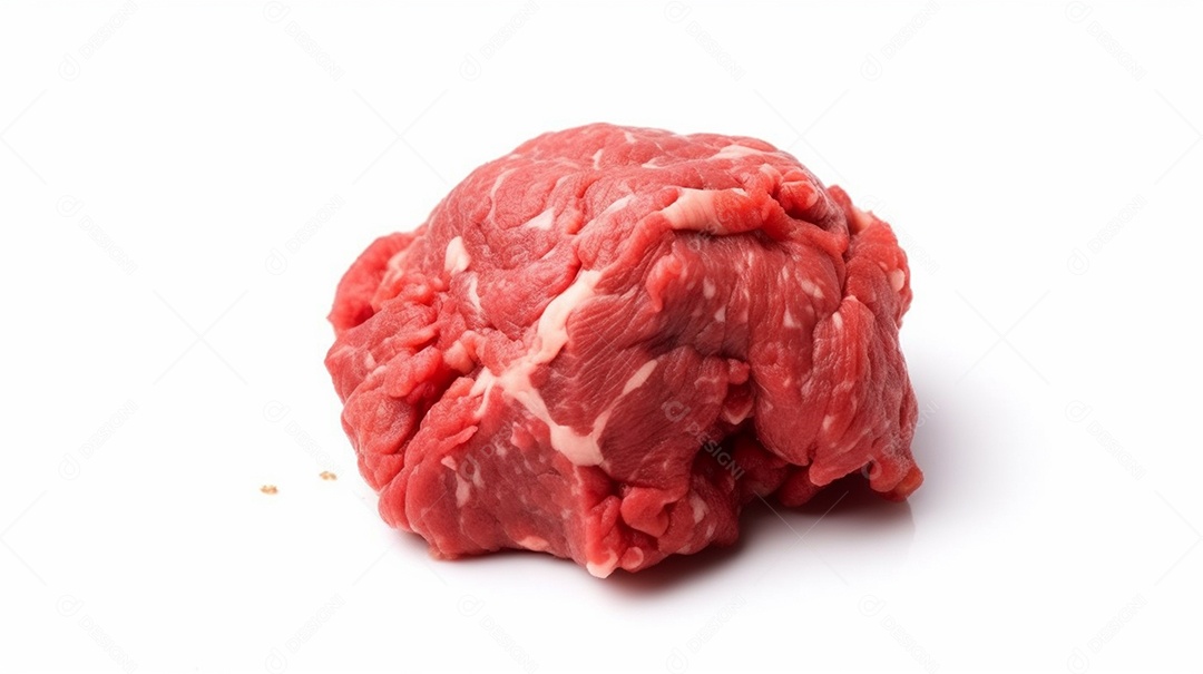 Carne crua isolada em fundo branco