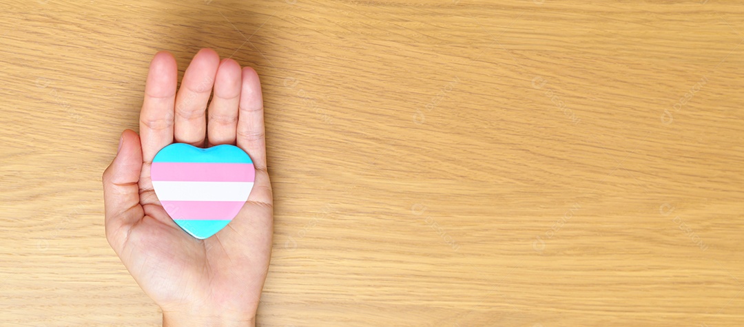 Dia Transgênero e mês do orgulho LGBT, conceito LGBTQ+ ou LGBTQIA+