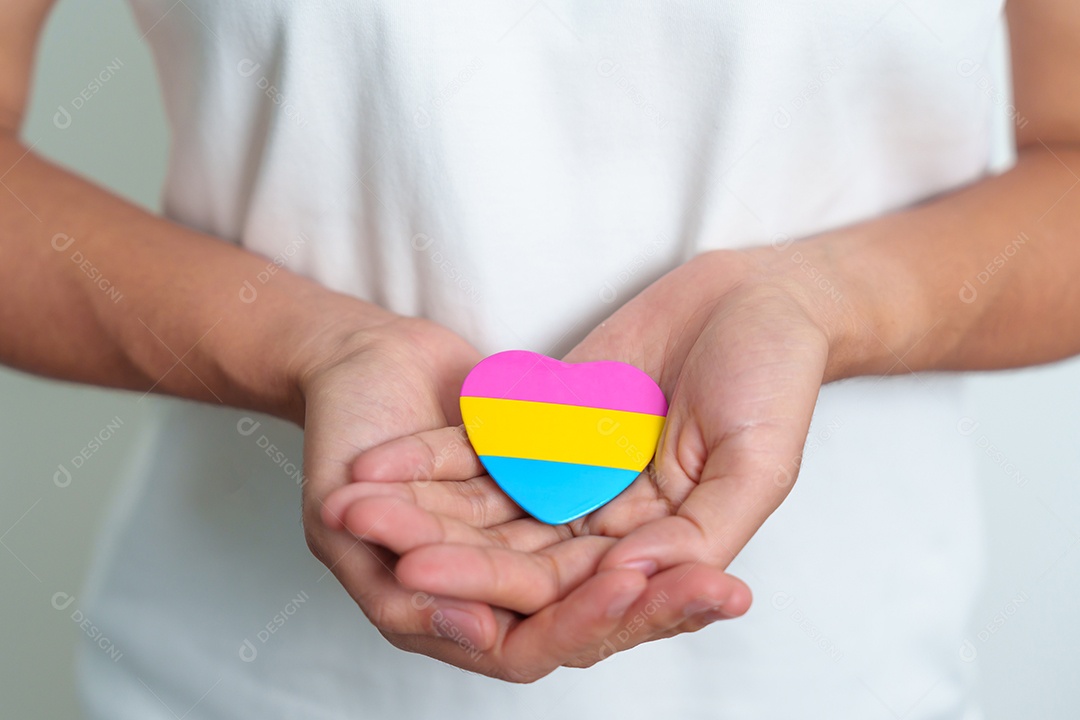 Dia do Orgulho Pansexual e conceito do mês do orgulho LGBT.