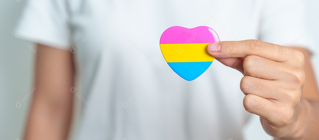 Dia do Orgulho Pansexual e conceito do mês do orgulho LGBT.