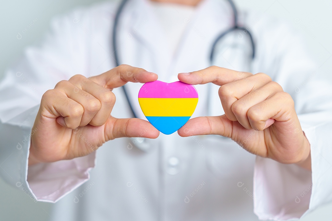 Dia do Orgulho Pansexual e conceito do mês do orgulho LGBT.