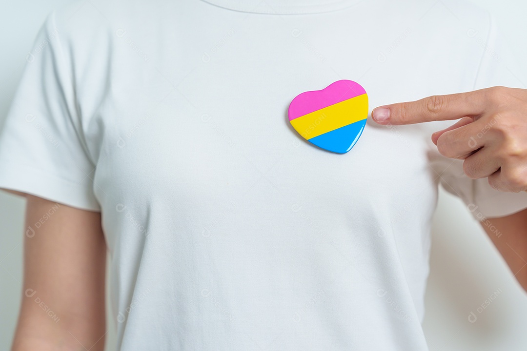 Dia do Orgulho Pansexual e conceito do mês do orgulho LGBT.